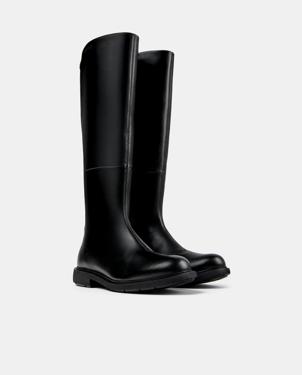 Botas de mujer neuman de piel con elástico - Camper - Negro Negro-2