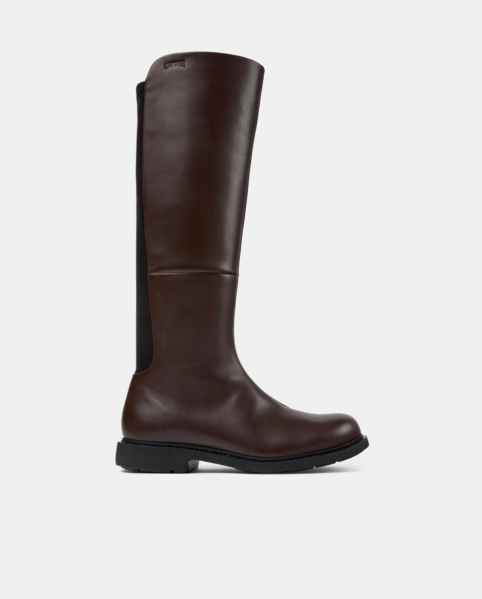 Botas de mujer neuman de piel con elástico - Camper - Marrón Marrón-1