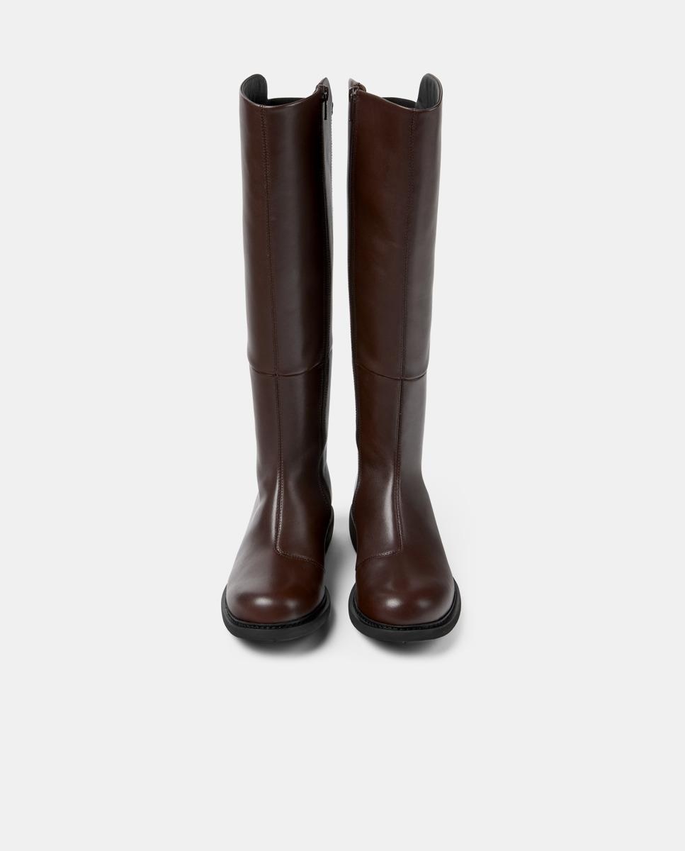 Botas de mujer neuman de piel con elástico - Camper - Marrón Marrón-3