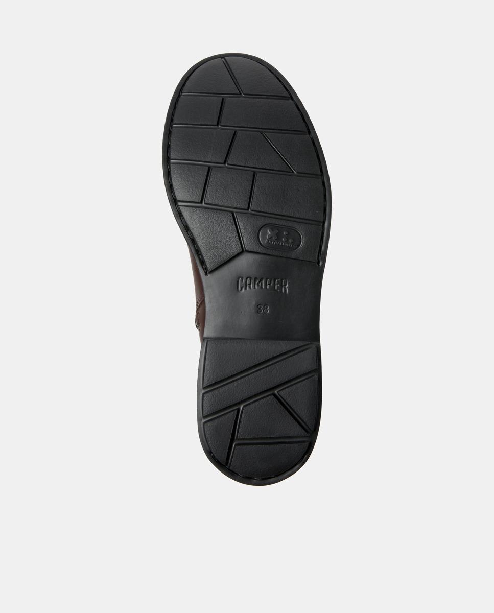 Botas de mujer neuman de piel con elástico - Camper - Marrón Marrón-5