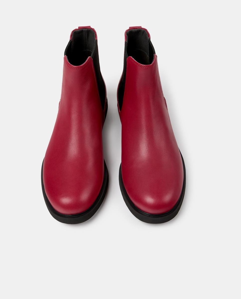 Botines de mujer iman de piel con elástico - Camper - Burdeos Burdeos-2