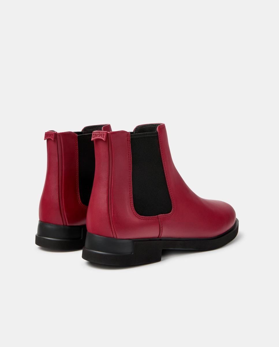 Botines de mujer iman de piel con elástico - Camper - Burdeos Burdeos-4