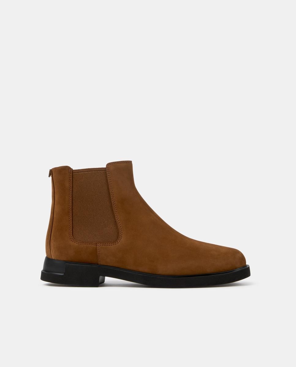 Botines de mujer iman de piel con elástico - Camper - Marrón Marrón-1