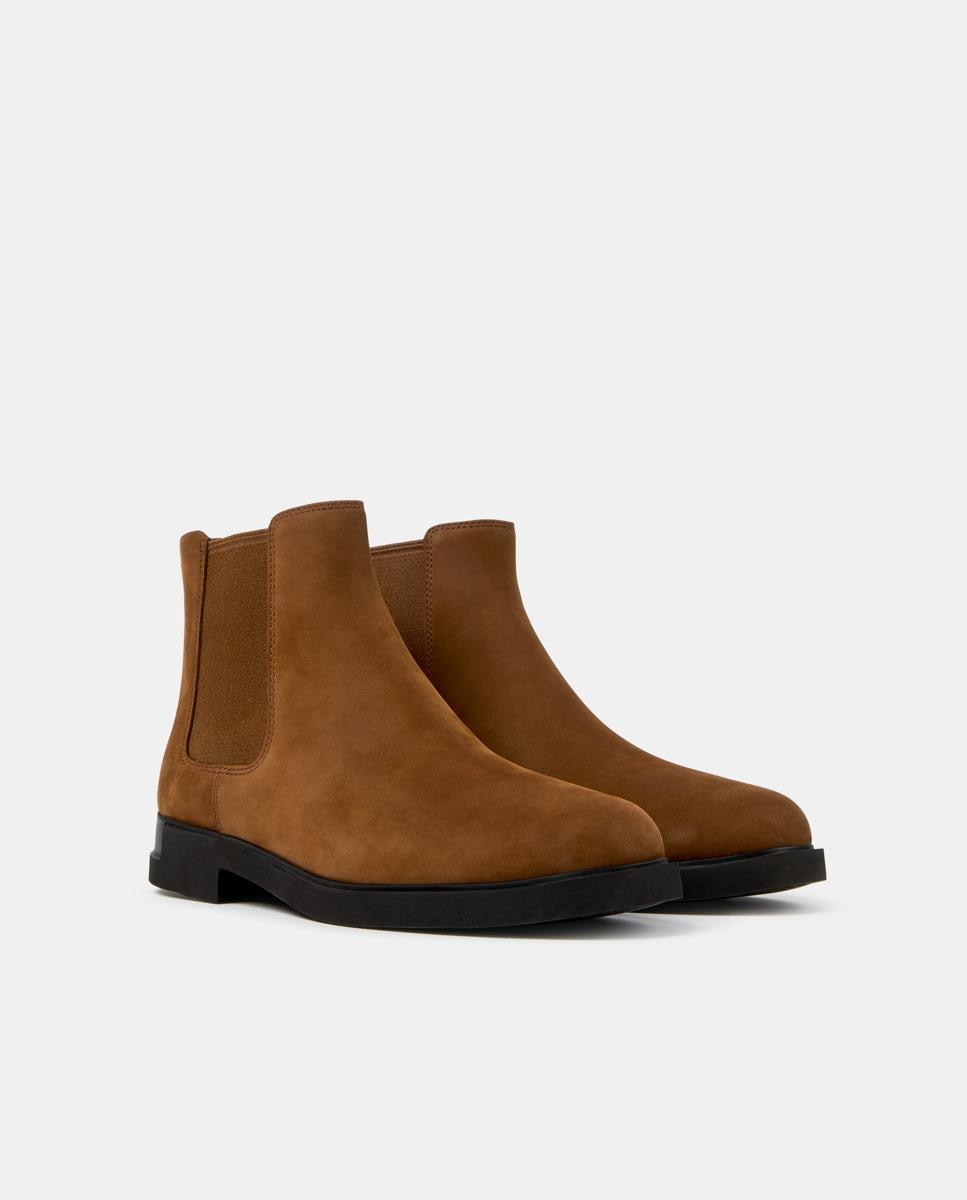 Botines de mujer iman de piel con elástico - Camper - Marrón Marrón-3