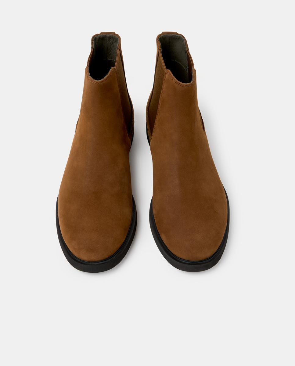Botines de mujer iman de piel con elástico - Camper - Marrón Marrón-2
