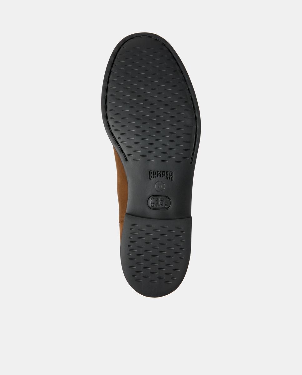 Botines de mujer iman de piel con elástico - Camper - Marrón Marrón-5