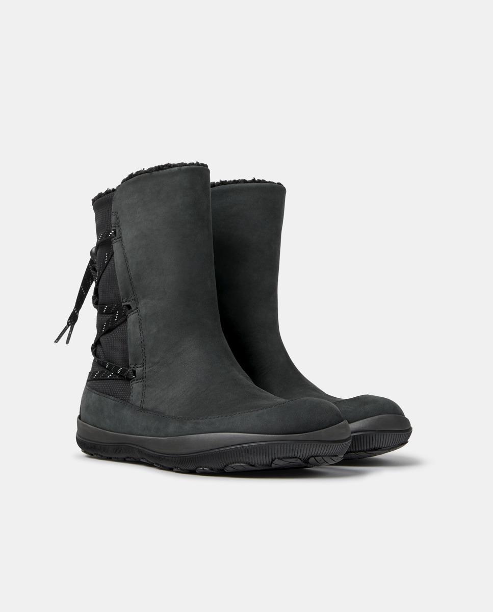 Botines de cordones de mujer de piel peu pista gm - Camper - Negro Negro-3