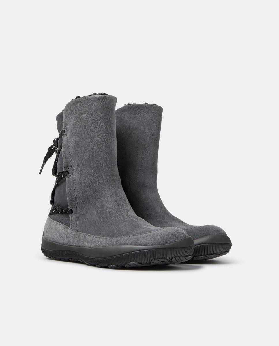 Botines de cordones de mujer de piel peu pista gm - Camper - Gris Gris-3