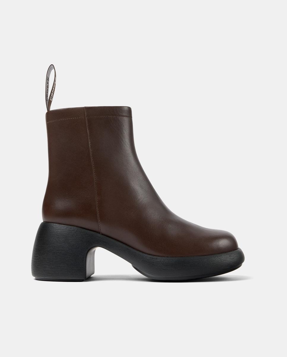 Botines de mujer thelma ii con talón curvilíneo - Camper - Marrón Marrón-1