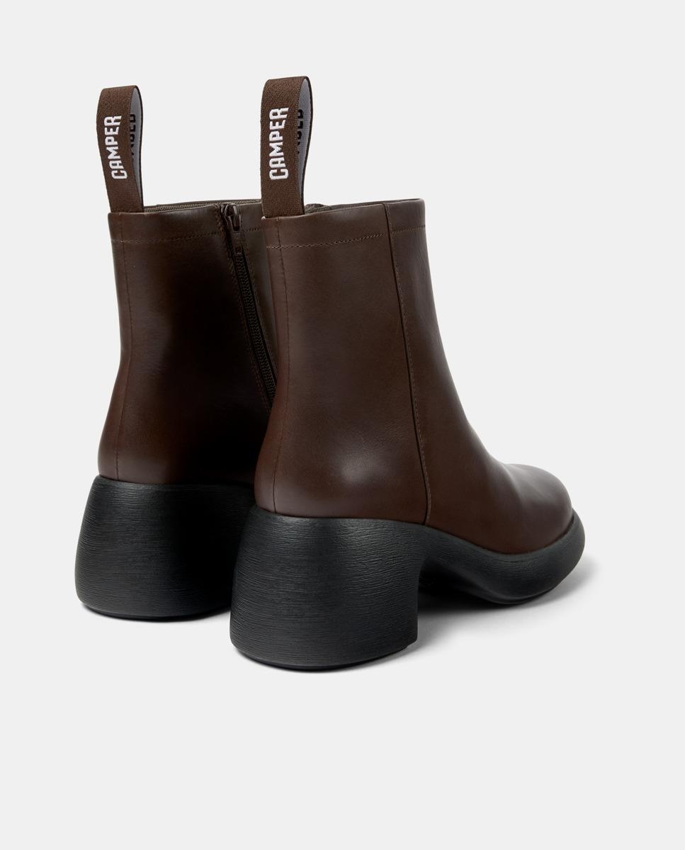 Botines de mujer thelma ii con talón curvilíneo - Camper - Marrón Marrón-4