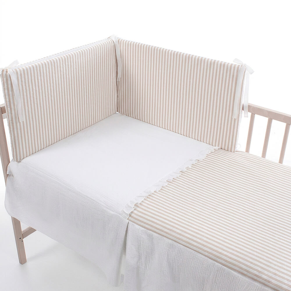Imagen 1 de Colcha y protector de cuna uzturre 60x120 theo - Natural Natural