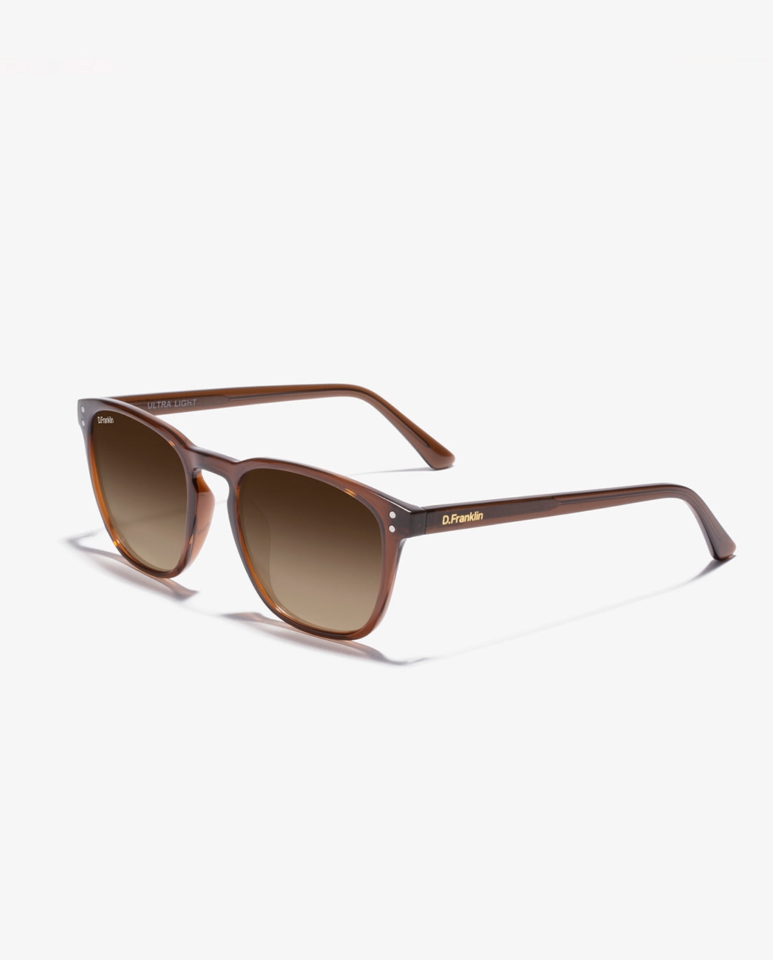 Gafas de sol unisex con forma cuadrada ultra light sq high - D.Franklin - Marrón claro Marrón claro-3