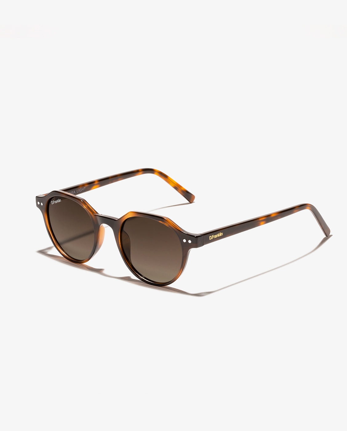 Gafas de sol de mujer con forma geométrica ultra light s round - D.Franklin - Marrón Marrón-3
