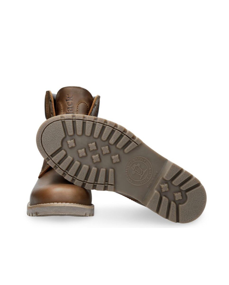 Bota de cordones en piel con forro de pelo natural - Panama Jack - Cuero Cuero-5