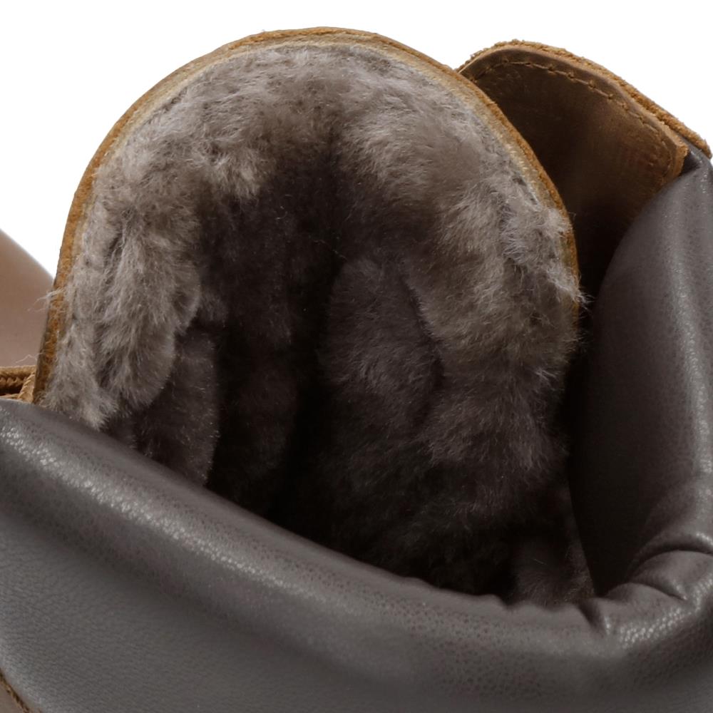 Bota de cordones en piel con forro de pelo natural - Panama Jack - Cuero Cuero-6