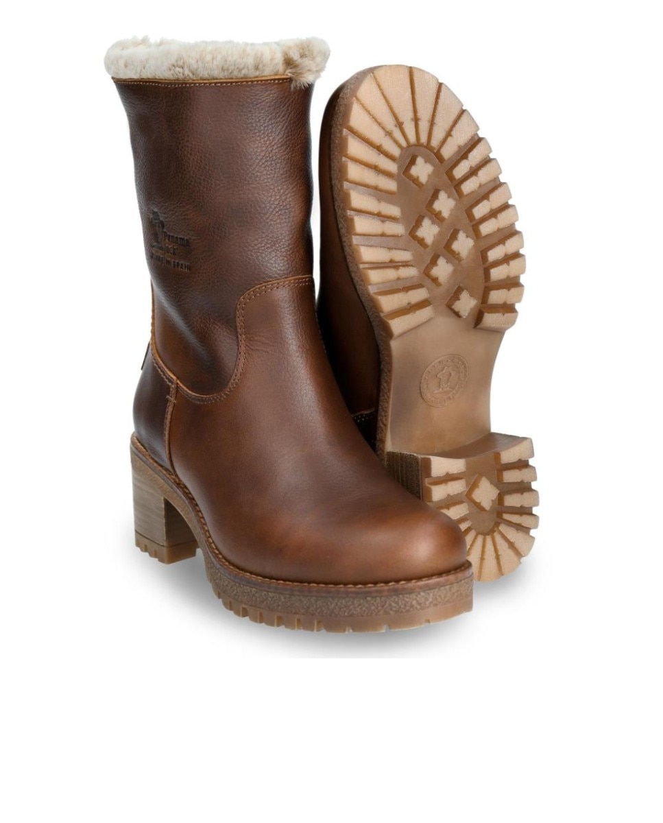 Botas en piel con forro de pelo sintético - Panama Jack - Cuero Cuero-2