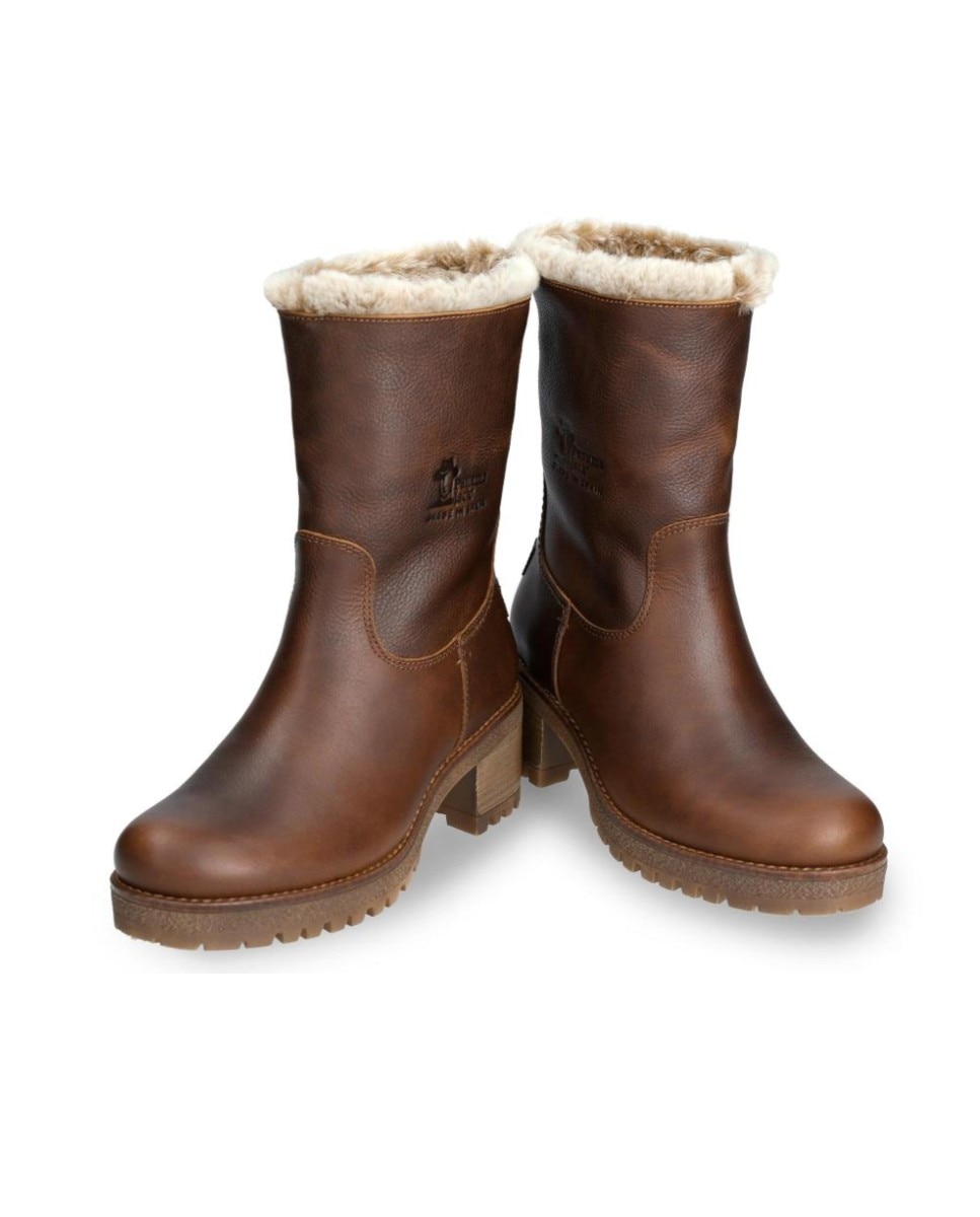 Botas en piel con forro de pelo sintético - Panama Jack - Cuero Cuero-5