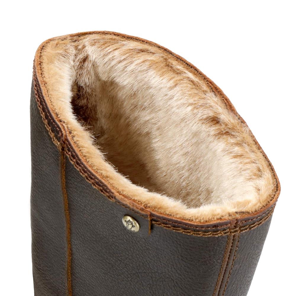 Imagen 6 de Botas en piel con forro de pelo sintético - Marrón Marrón
