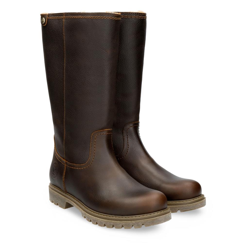 Imagen 7 de Botas en piel con forro de pelo sintético - Marrón Marrón