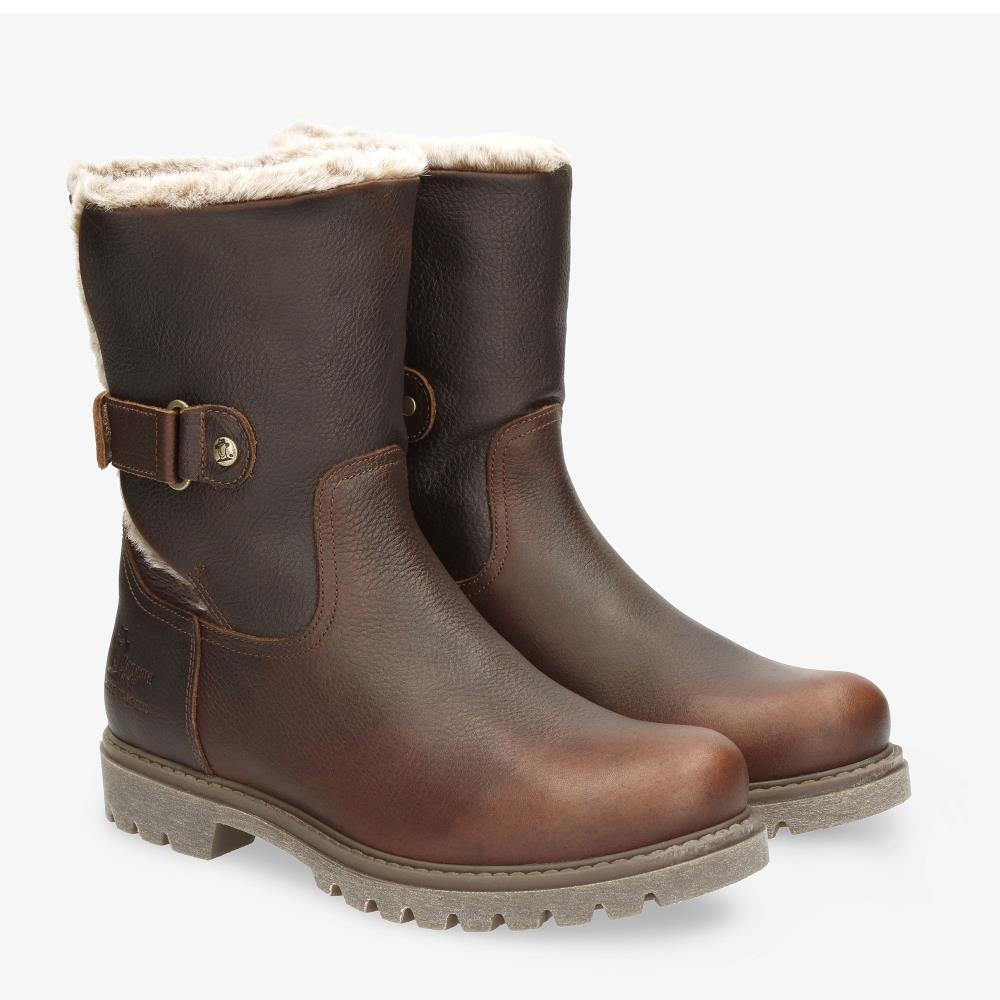 Botas en piel con forro de pelo sintético - Panama Jack - Marrón Marrón-6
