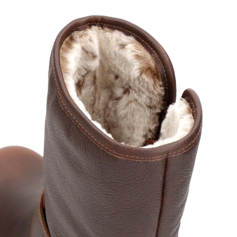 Botas biker en piel con forro de pelo sintético - Panama Jack - Marrón Marrón-5