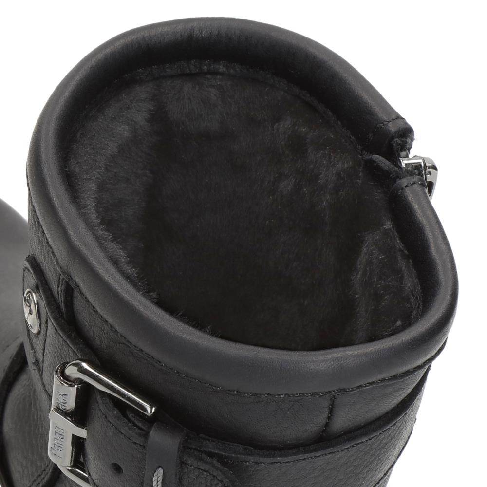Botas biker en piel con forro de pelo natural - Panama Jack - Negro Negro-6