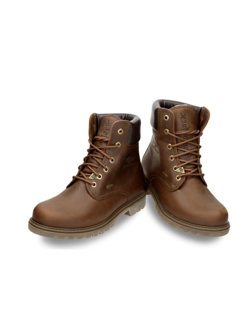 Bota de cordones en piel con forro de goretex - Panama Jack - Cuero Cuero-3