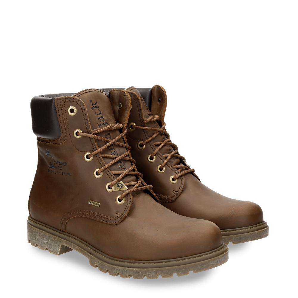 Bota de cordones en piel con forro de goretex - Panama Jack - Cuero Cuero-6