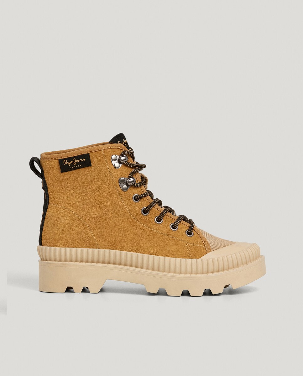 Botines de mujer estilo montañero con cierre de cordones · Pepe