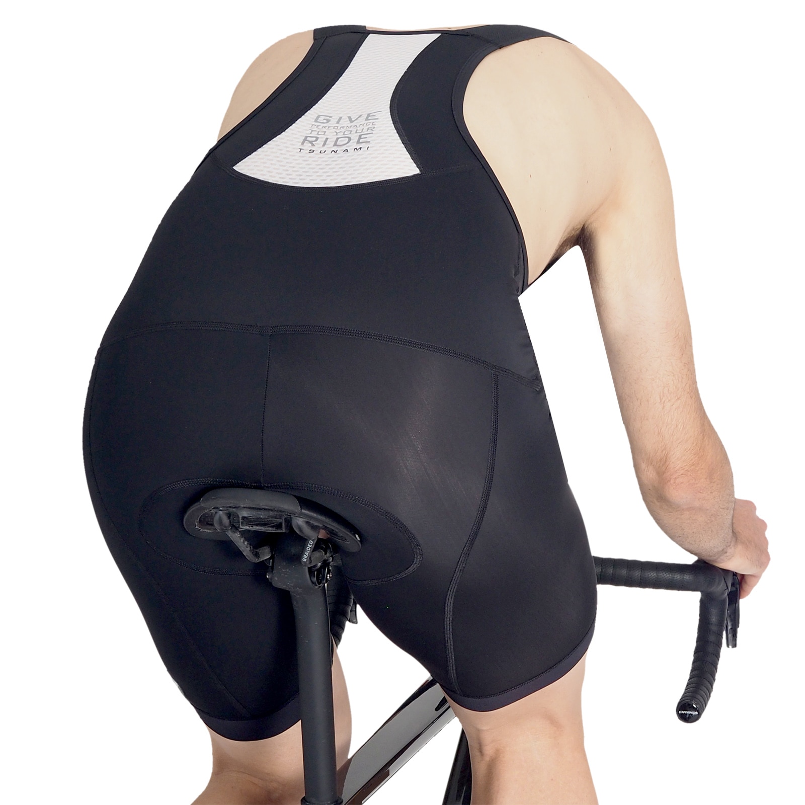 Imagen 4 de Culotte de ciclismo de hombre Mortirolo Tsunami - Negro Negro