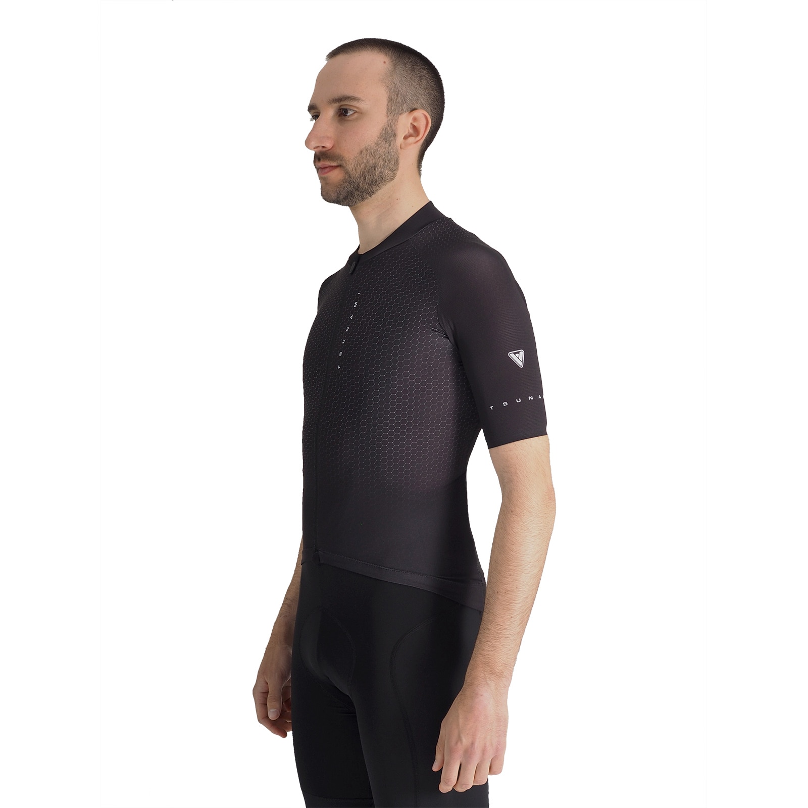Maillot ciclismo de hombre Angliru Tsunami - Negro Negro-2