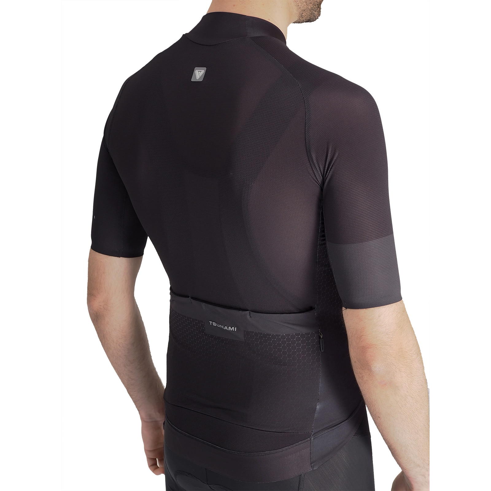 Maillot ciclismo de hombre Angliru Tsunami - Negro Negro-3