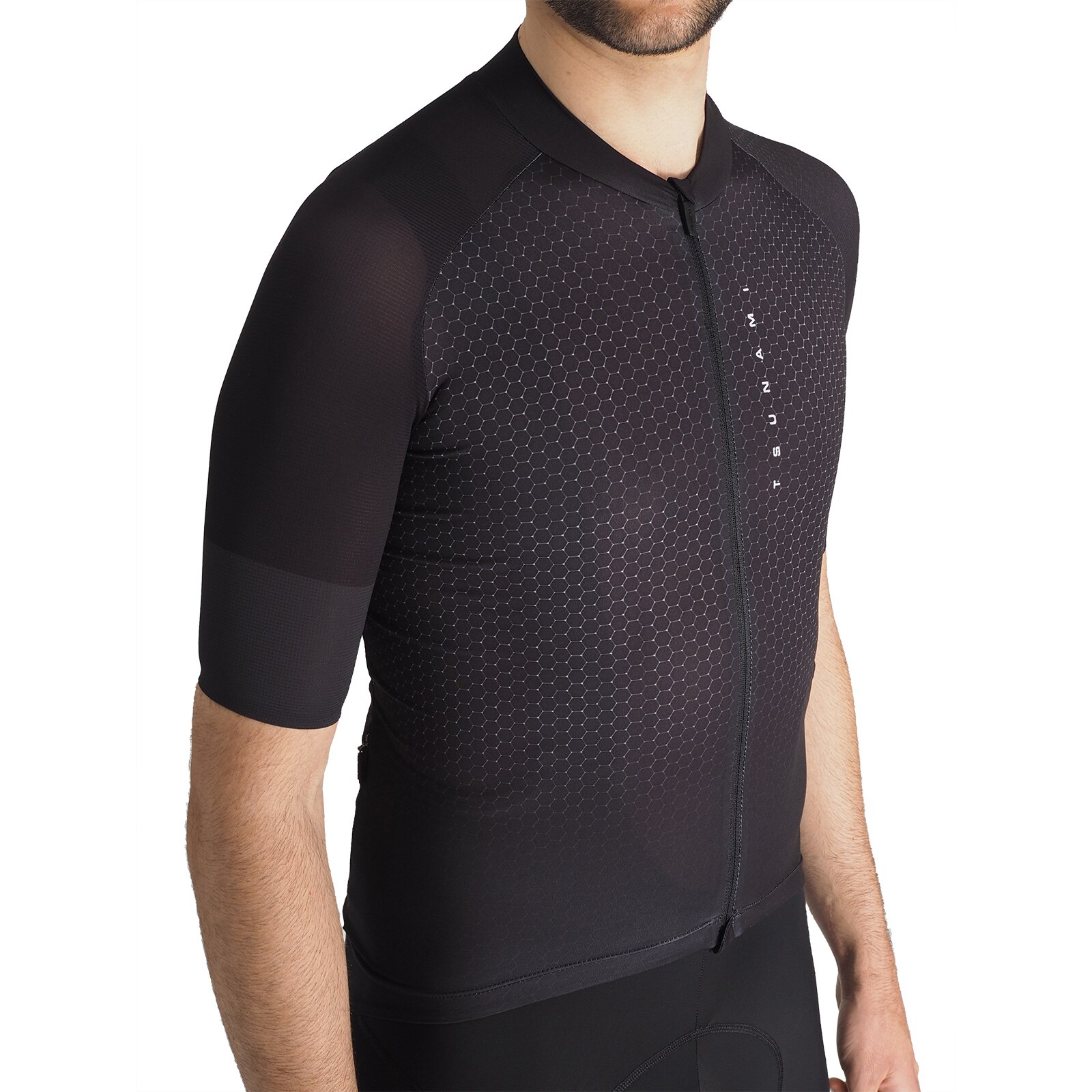 Maillot ciclismo de hombre Angliru Tsunami - Negro Negro-4