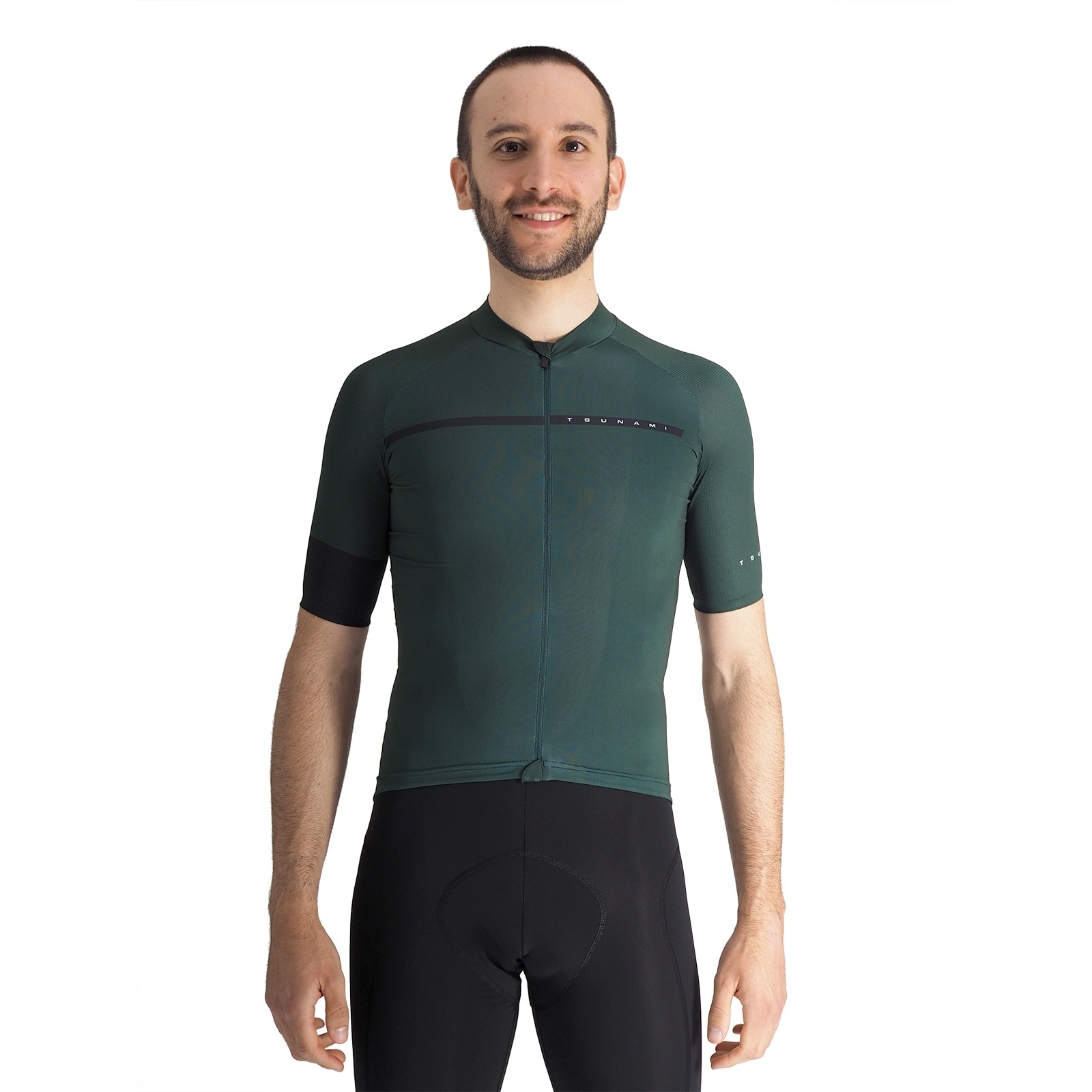 Maillot ciclismo de hombre Stelvio Tsunami - Verde oscuro Verde oscuro-1