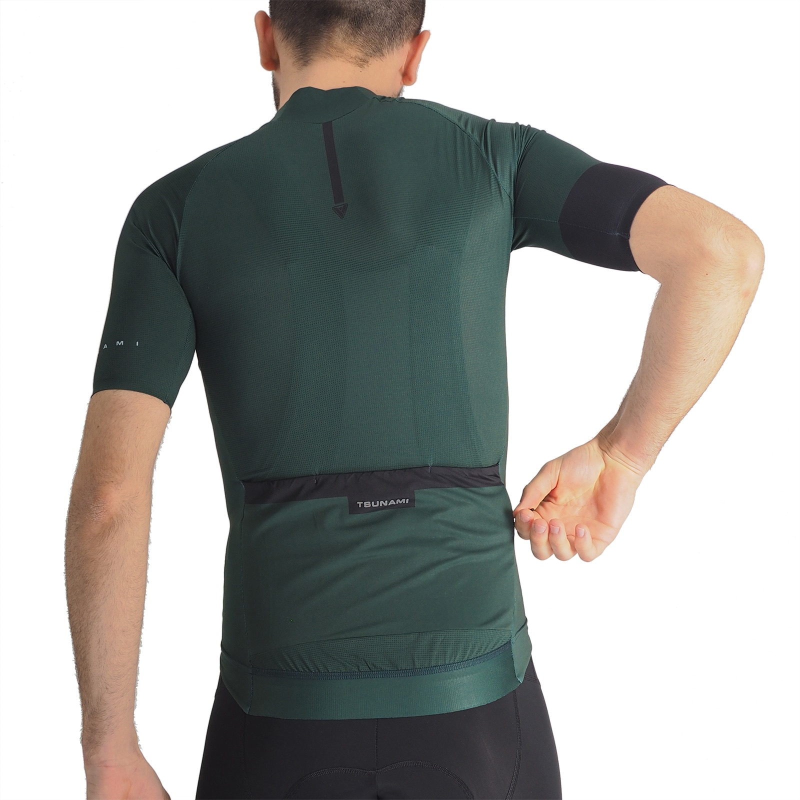 Maillot ciclismo de hombre Stelvio Tsunami - Verde oscuro Verde oscuro-2