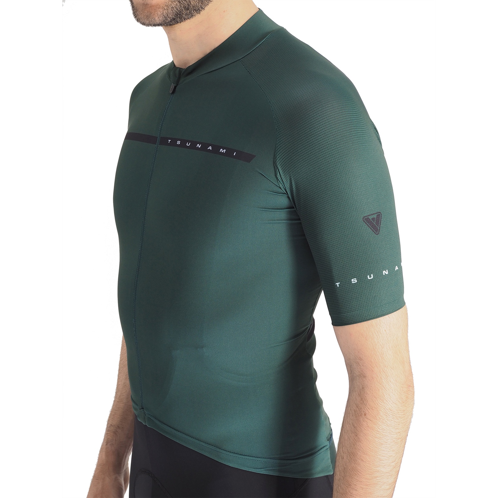 Maillot ciclismo de hombre Stelvio Tsunami - Verde oscuro Verde oscuro-4