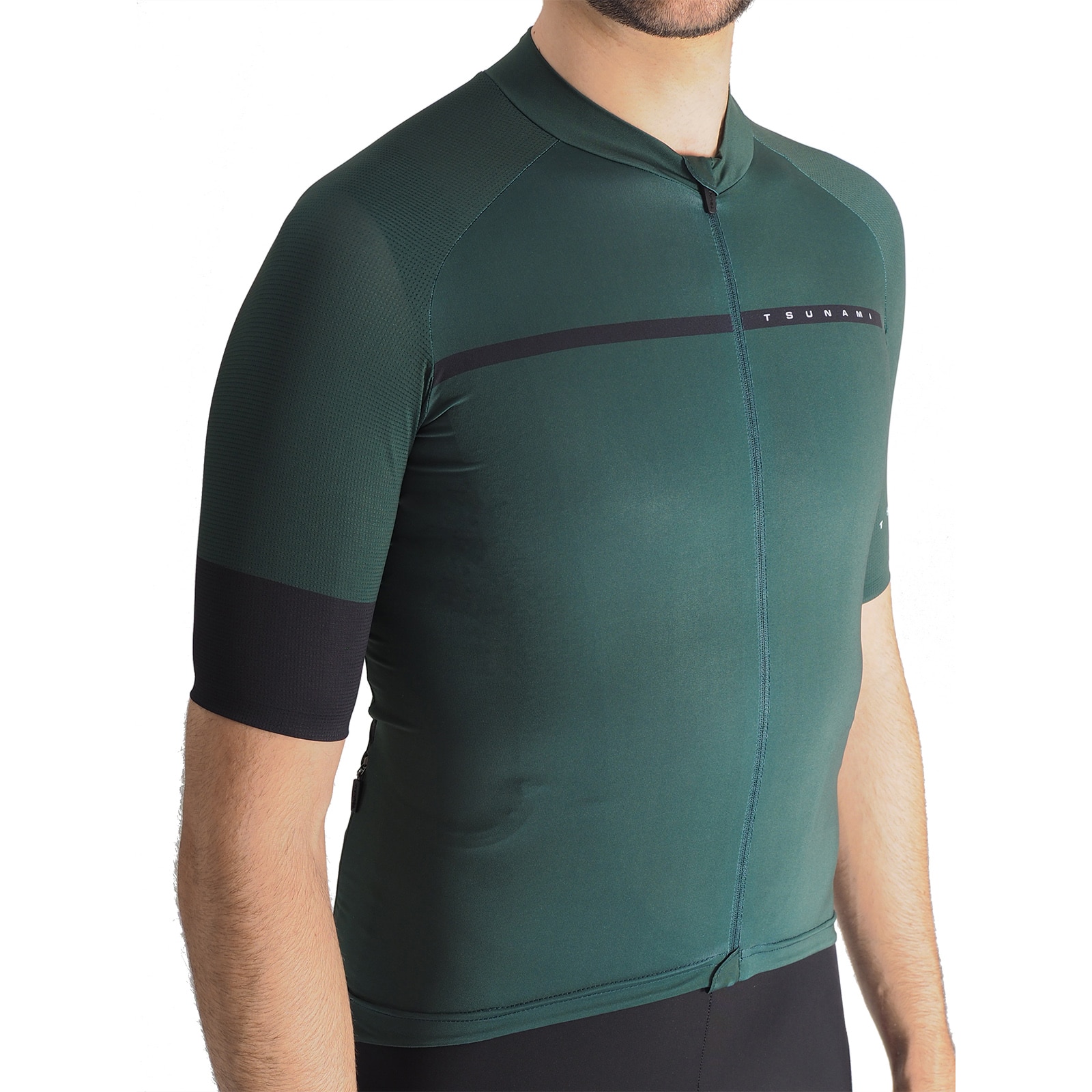 Maillot ciclismo de hombre Stelvio Tsunami - Verde oscuro Verde oscuro-5