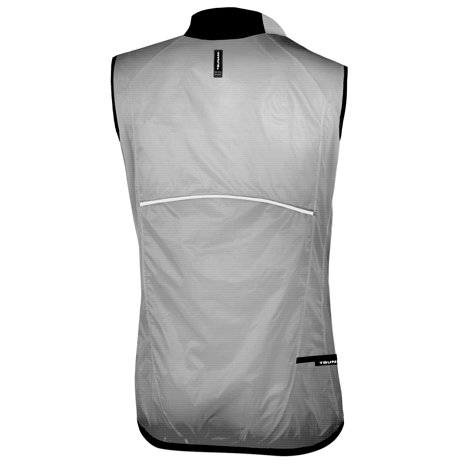 Imagen 2 de Chaleco cortavientos de ciclismo de hombre Angello Tsunami - Gris Gris