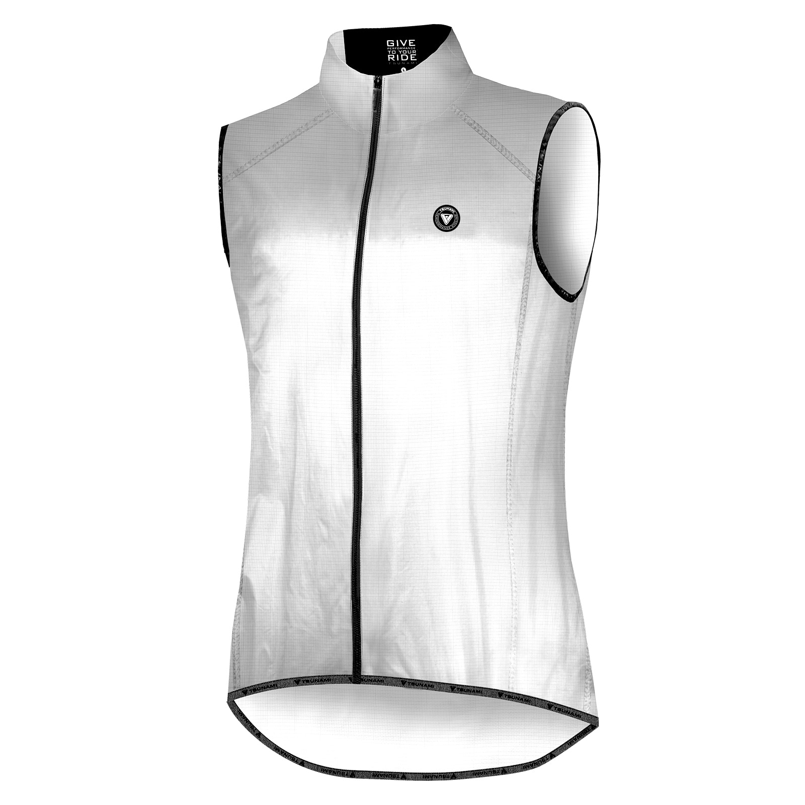 Tsunami Chaleco cortavientos de ciclismo de mujer Aspin Blanco
