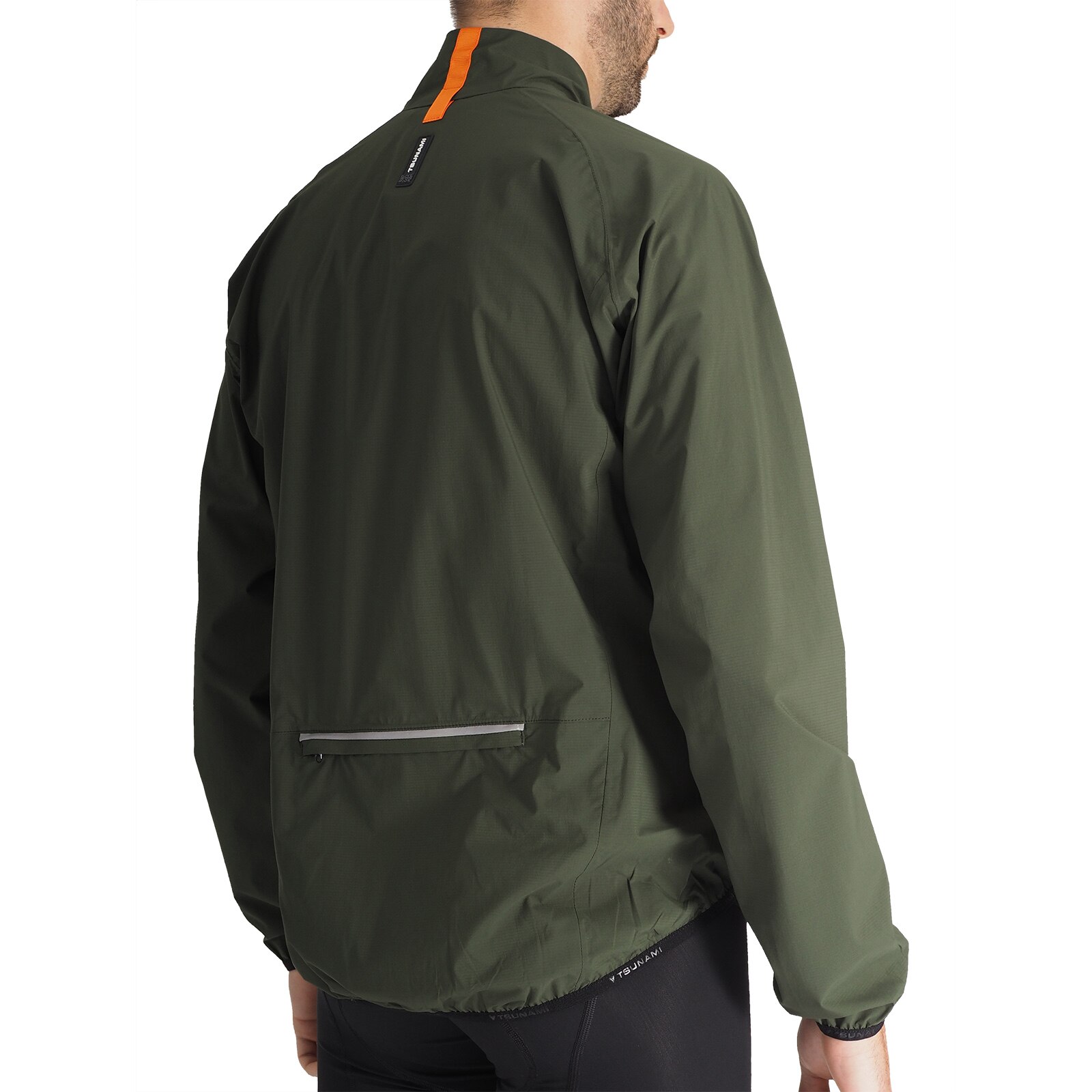 Imagen 3 de Chubasquero de ciclismo de hombre Pandera de Tsunami - Verde oscuro Verde oscuro