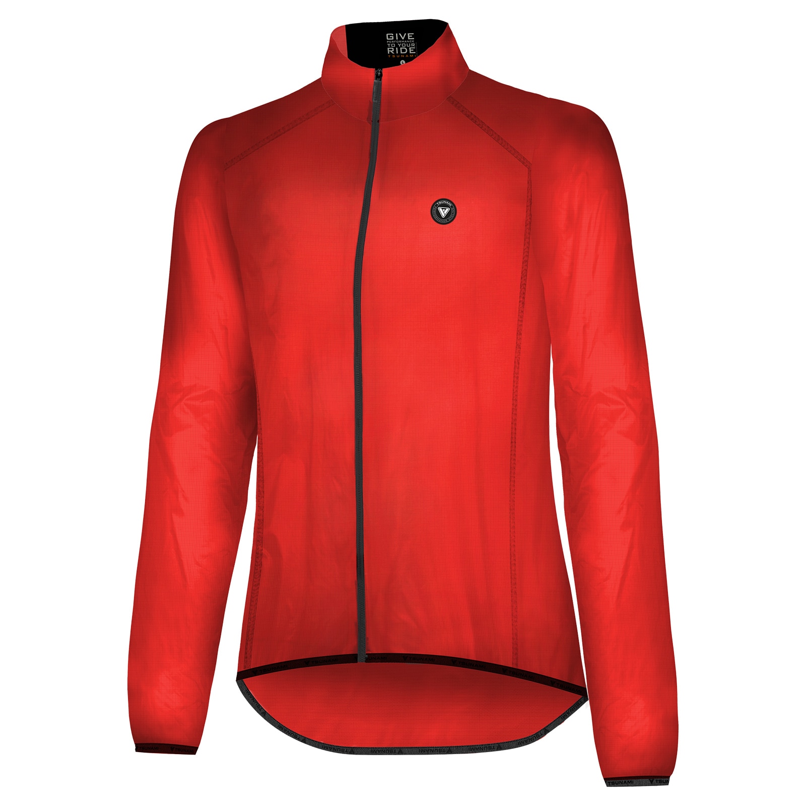 Imagen 0 de Chaqueta cortavientos de ciclismo de mujer Giau Tsunami Rojo