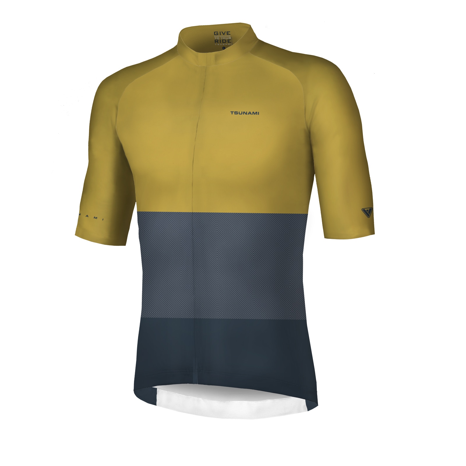 Maillot de ciclismo de hombre Garona Tsunami - Mostaza Mostaza-1