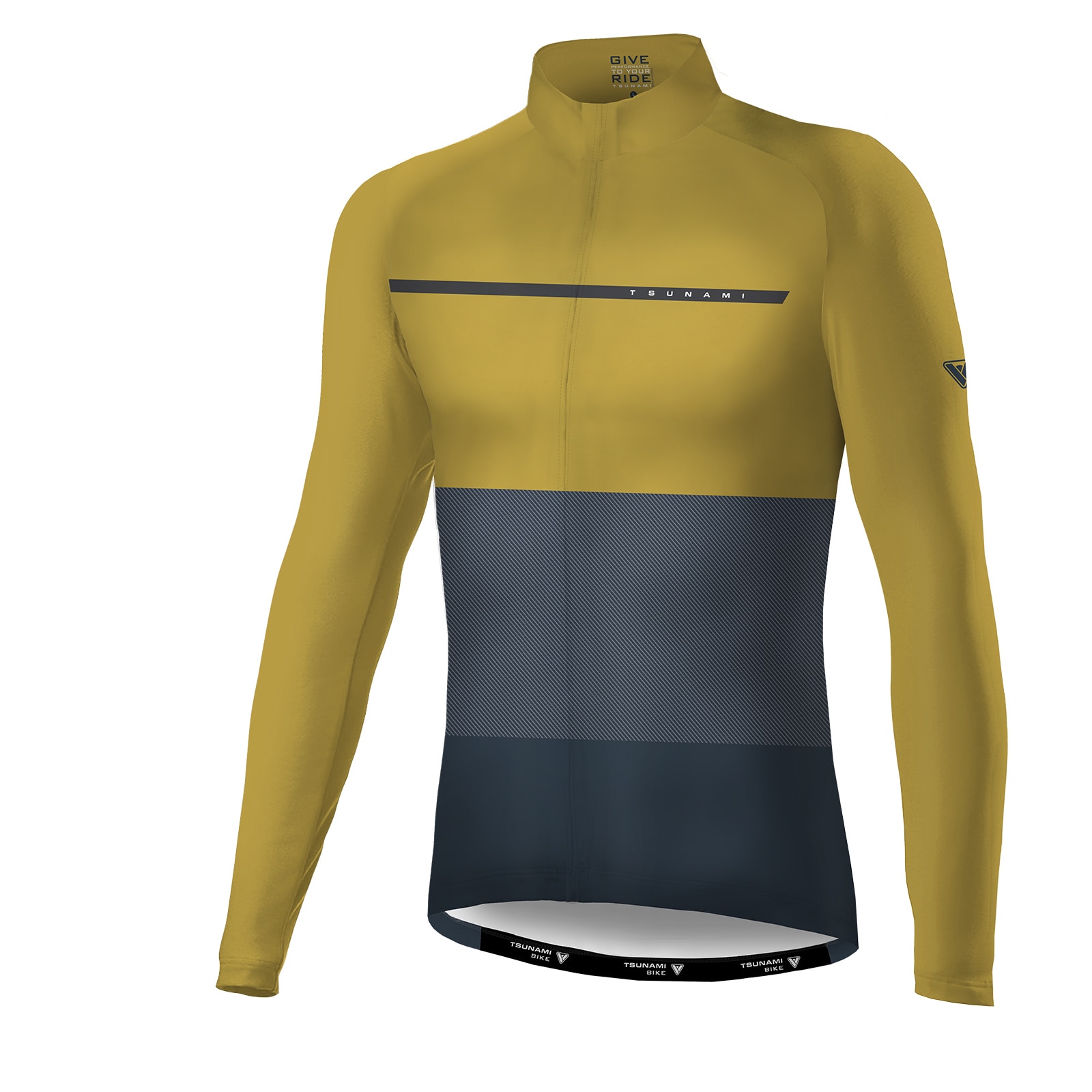 Maillot de ciclismo unisex Colomers Tsunami - Mostaza Mostaza-1