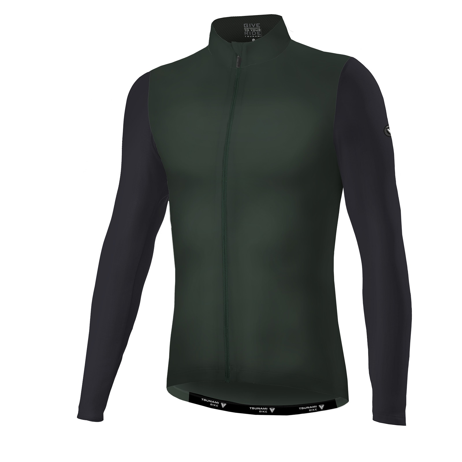 Maillot de ciclismo de hombre Varrados Tsunami - Verde oscuro Verde oscuro-1