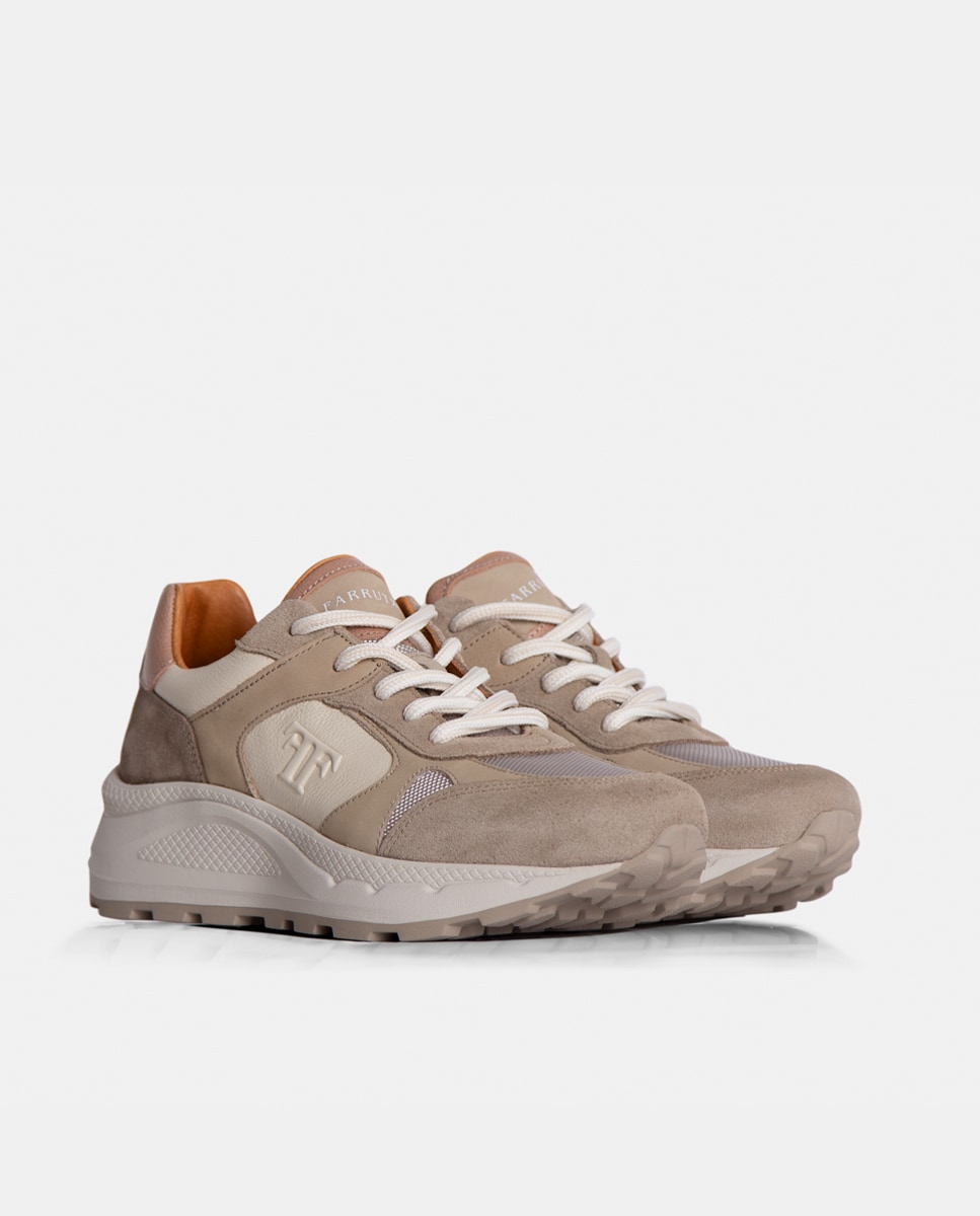 Zapatillas de piel de mujer taupe · Farrutx · El Corte Inglés