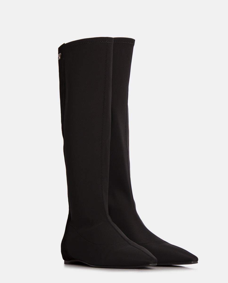 Botas de mujer confeccionadas en tejido tecnológico y ante - Farrutx - Negro Negro-3