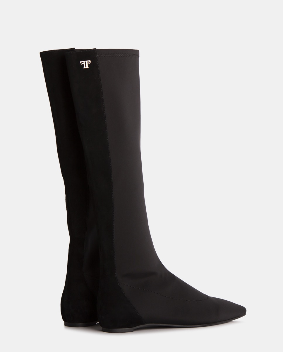 Botas de mujer confeccionadas en tejido tecnológico y ante - Farrutx - Negro Negro-2