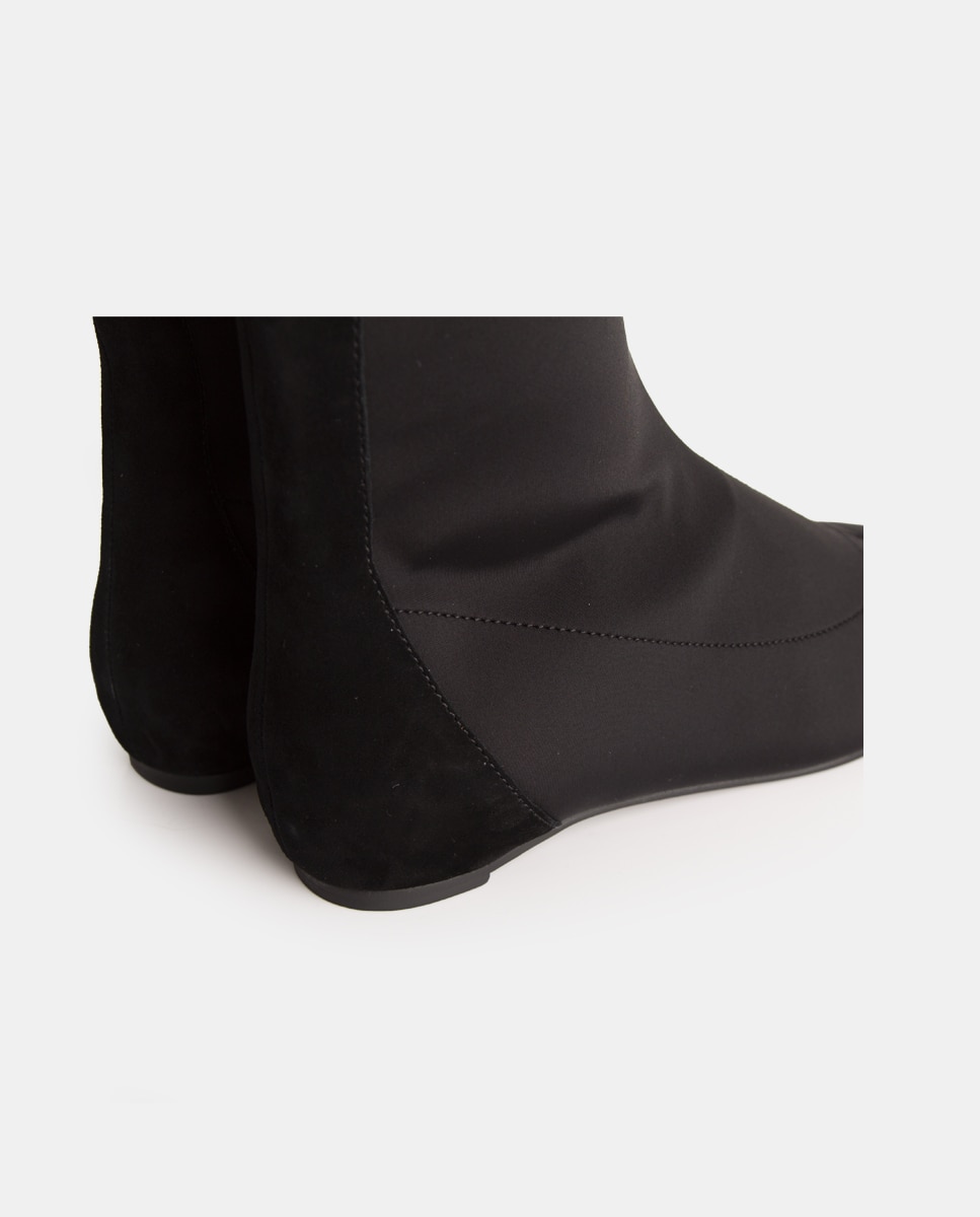 Botas de mujer confeccionadas en tejido tecnológico y ante - Farrutx - Negro Negro-4