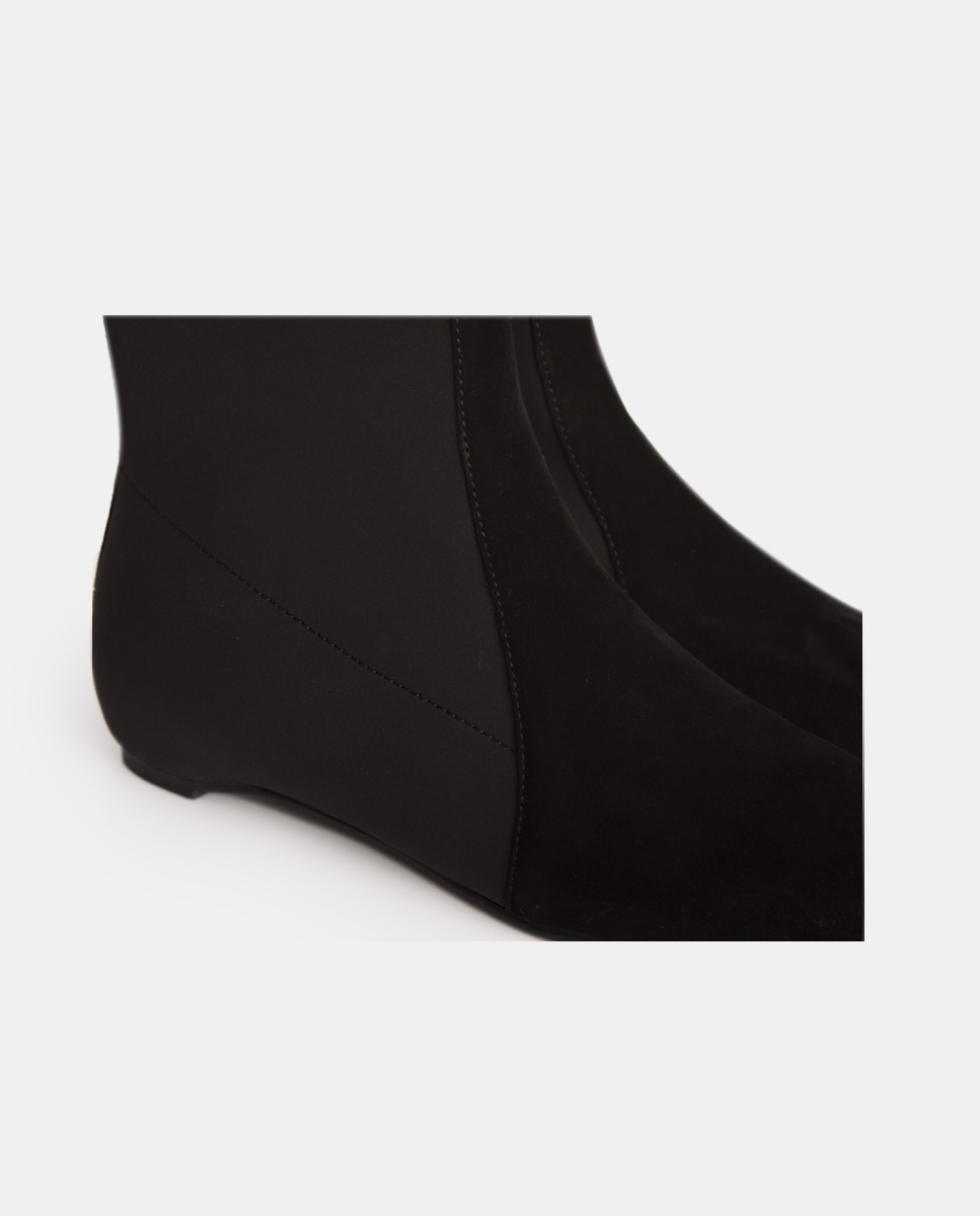 Botines elásticos de mujer de tejido tecnológico y ante - Farrutx - Negro Negro-4