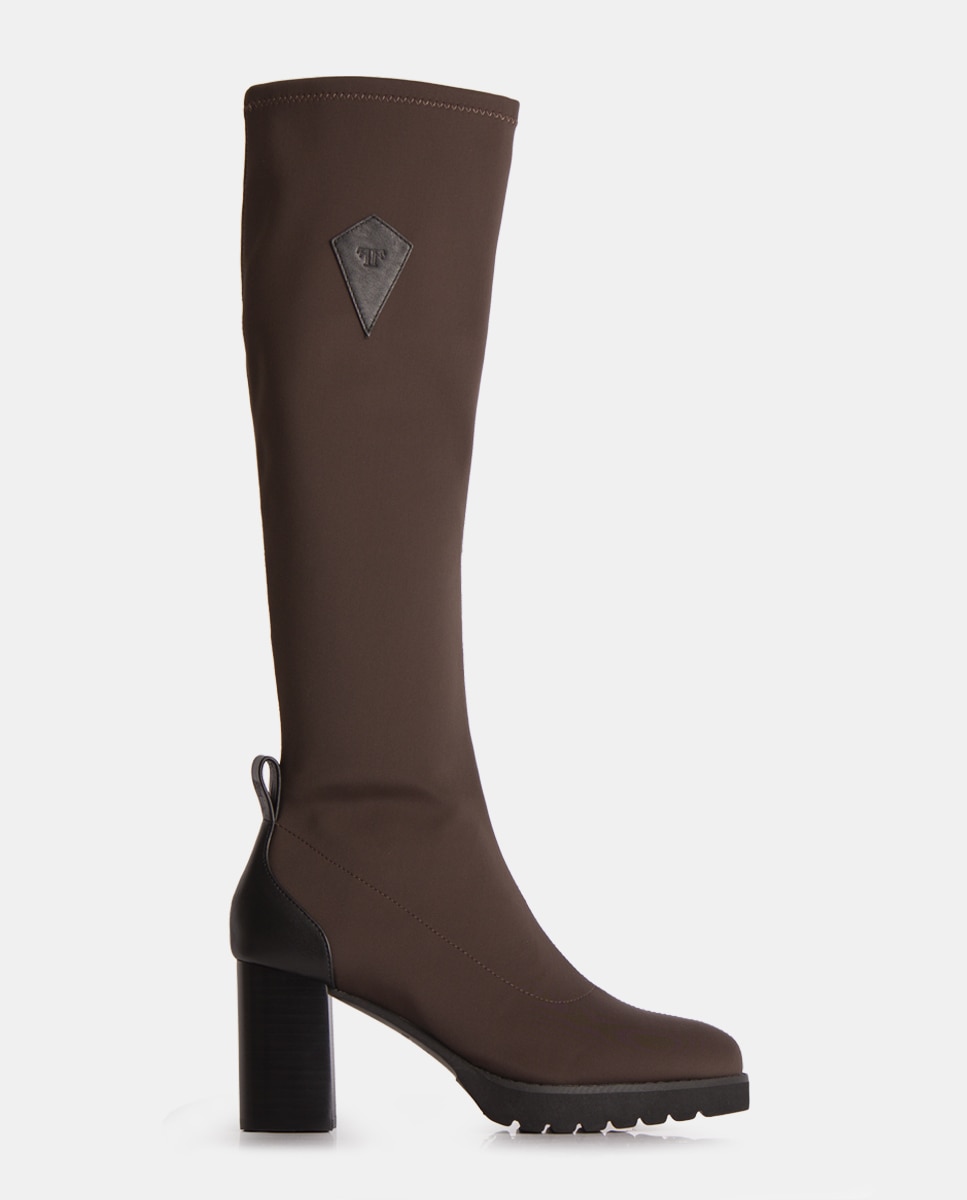 Botas de mujer en tejido tecnológico elástico - Farrutx - Ébano Ébano-1